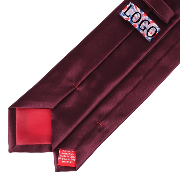 Solid Satin Pattern Custom Polyester Ties For Sale Solid Texture Microfiber Woven Jacquard Handmade Necktie for Men