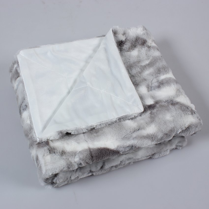 Luxury Tie Dye Pink Bubble Double Sided Soft Faux Rabbit Fur Minky Throw Blankets Minky Throw Blankets for Winter