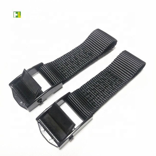 Special design down tie buckle cam strap with loops box-stitching load straps 25mm