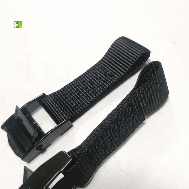 Special design down tie buckle cam strap with loops box-stitching load straps 25mm