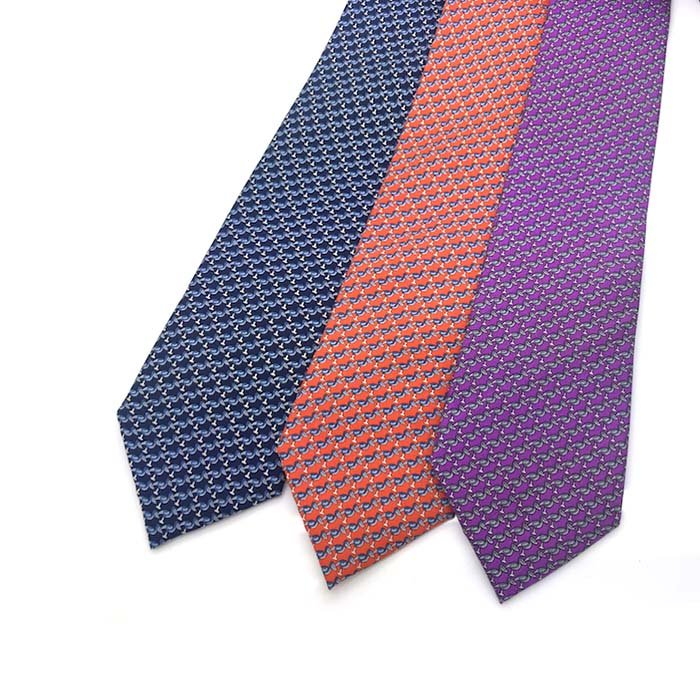 Wholesale Fashion All Over Animal Printed Casual Necktie Custom Cute Whale Pattern Ties Men Silk