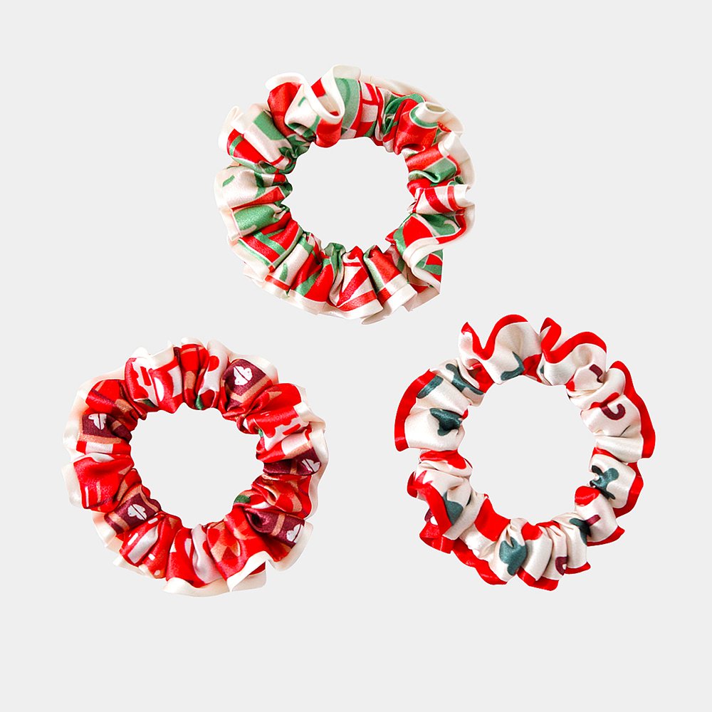 custom girls hair accessories Trend Hair Tie Silk Satin Scrunchy Band Large Printed 100% Elastic Silk Scrunchie