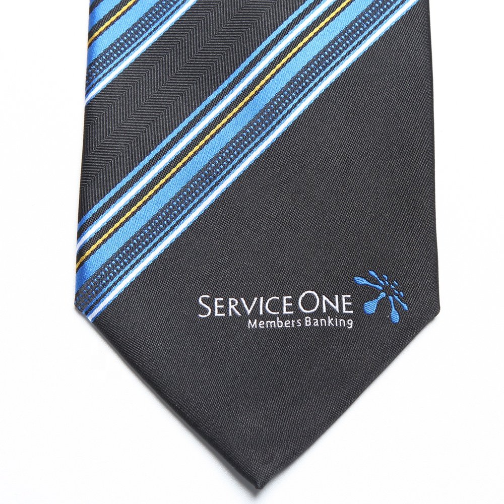 Men's high density microfiber custom neck ties luxury embroidered logo precise and clear necktie for men