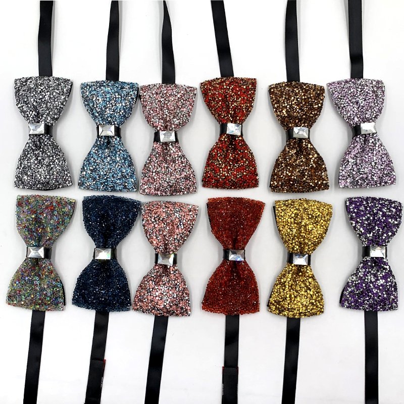 Luxury Diamond Crystal Gem Bowties Men Fashion Wedding Party gravatas Neckwear Banquet Male Bow Tie Suit Accessories