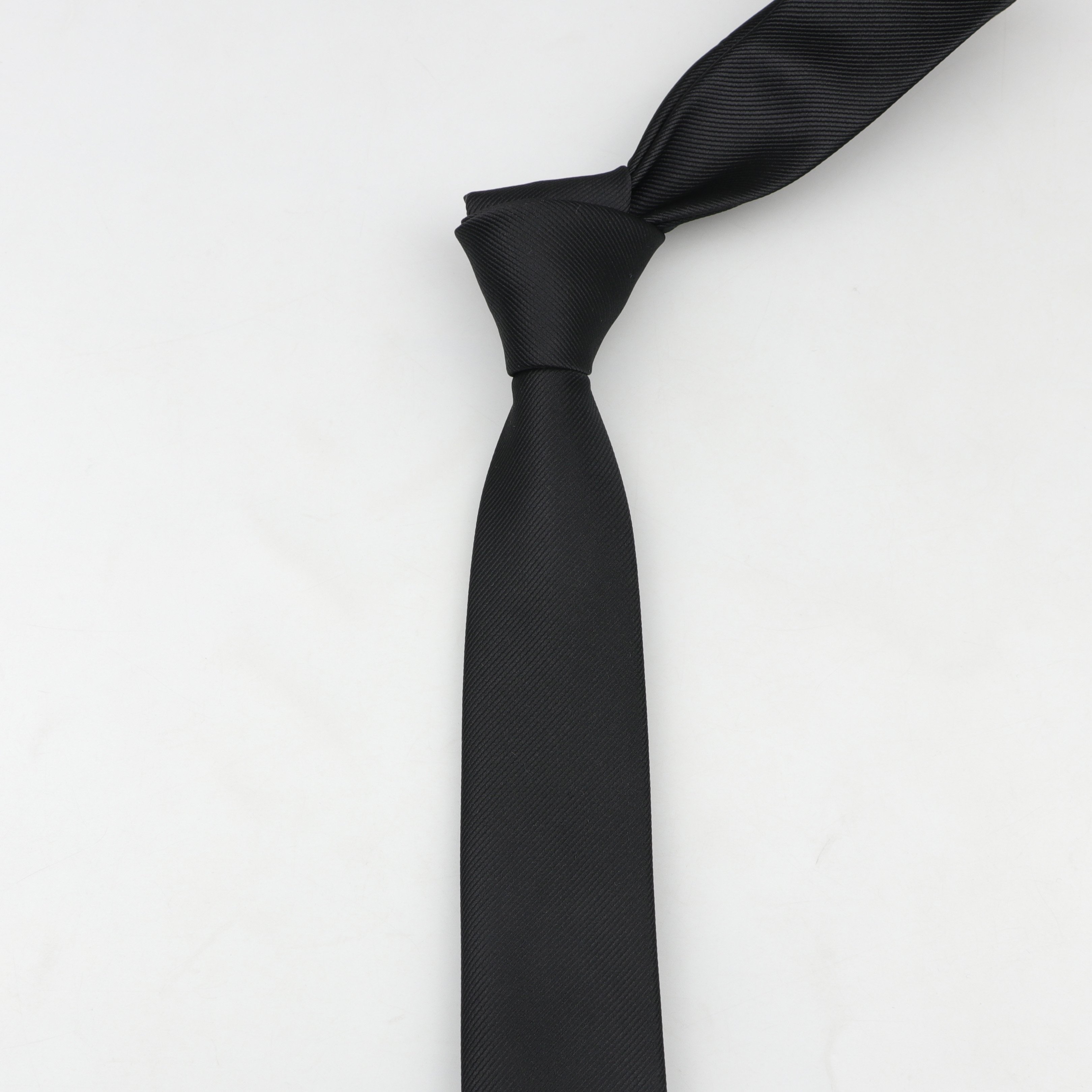 Hight Quality 1200 Needles Necktie 5cm Width Solid Color Ties Gentleman Narrow Men Polyester Gravata Tie Formal Skinny Size