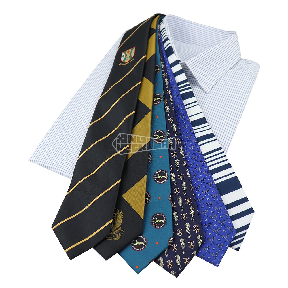 Custom Made Football Greek Fraternity Cheap Polyester Neckties Black Striped Tie Club For Men