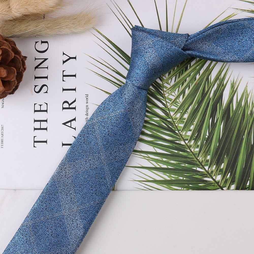 Men Groom Wedding Fashion 6cm Width Slim Necktie Polyester Stripe Solid Color Skinny Tie