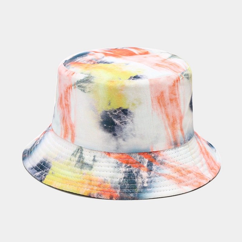 Wholesale 3D Printing Tie-Dye Double-Sided Pattern Fisherman Hat Unisex Summer Outdoor Sun Protection Bucket Hat Cap Custom Logo
