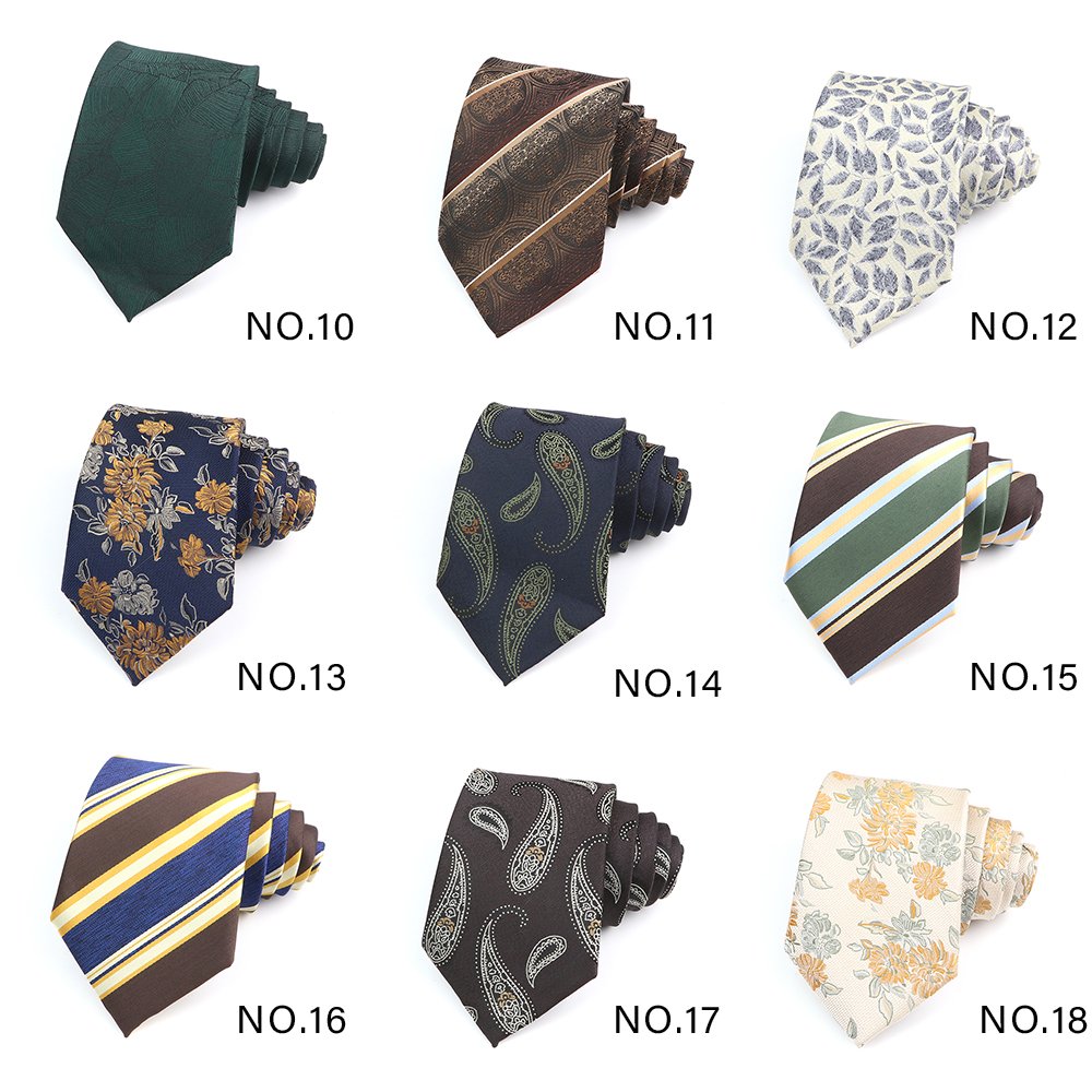Retro Style High Quality Jacquard Business Neck Tie Fashion Multicolor Cravatta Silk Mens Silk Tie Striped