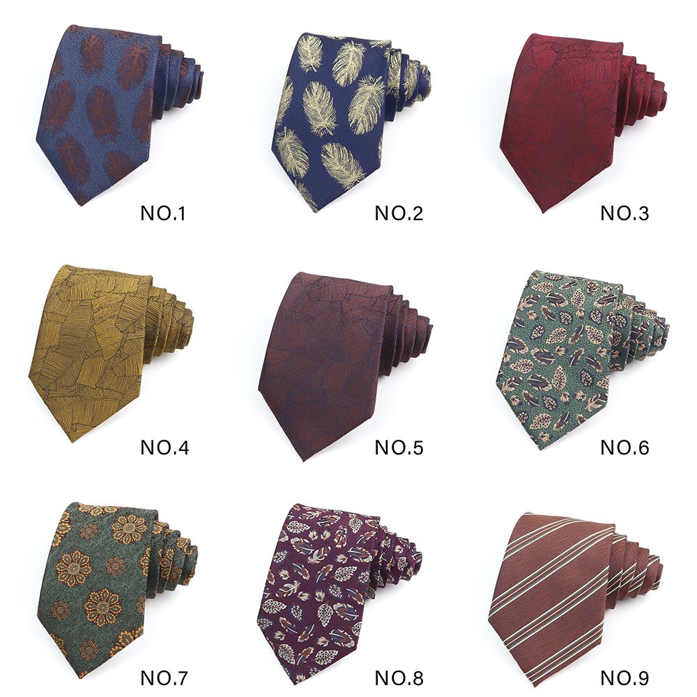 Retro Style High Quality Jacquard Business Neck Tie Fashion Multicolor Cravatta Silk Mens Silk Tie Striped