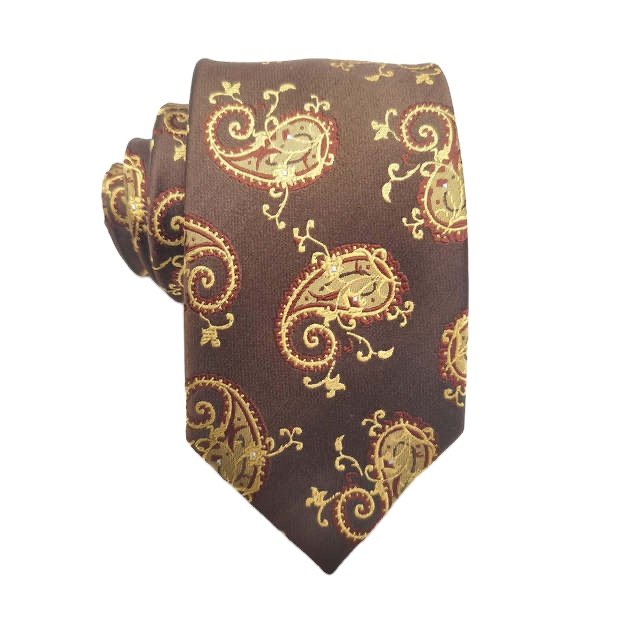 Handsome Dynastyle Necktie Woven Silk Ties For Men Business Customize Rose Blue Navy Paisley Tie