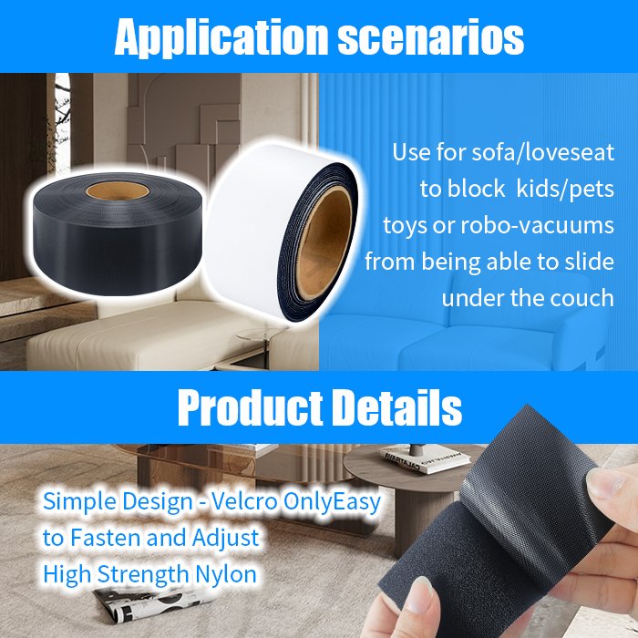 Jiehuan Adhesive Blocker Couch Under-sofa Support Nylon Carton Multipurpose Hook and Loop Tape Adhesives & Fasteners Tie Tape