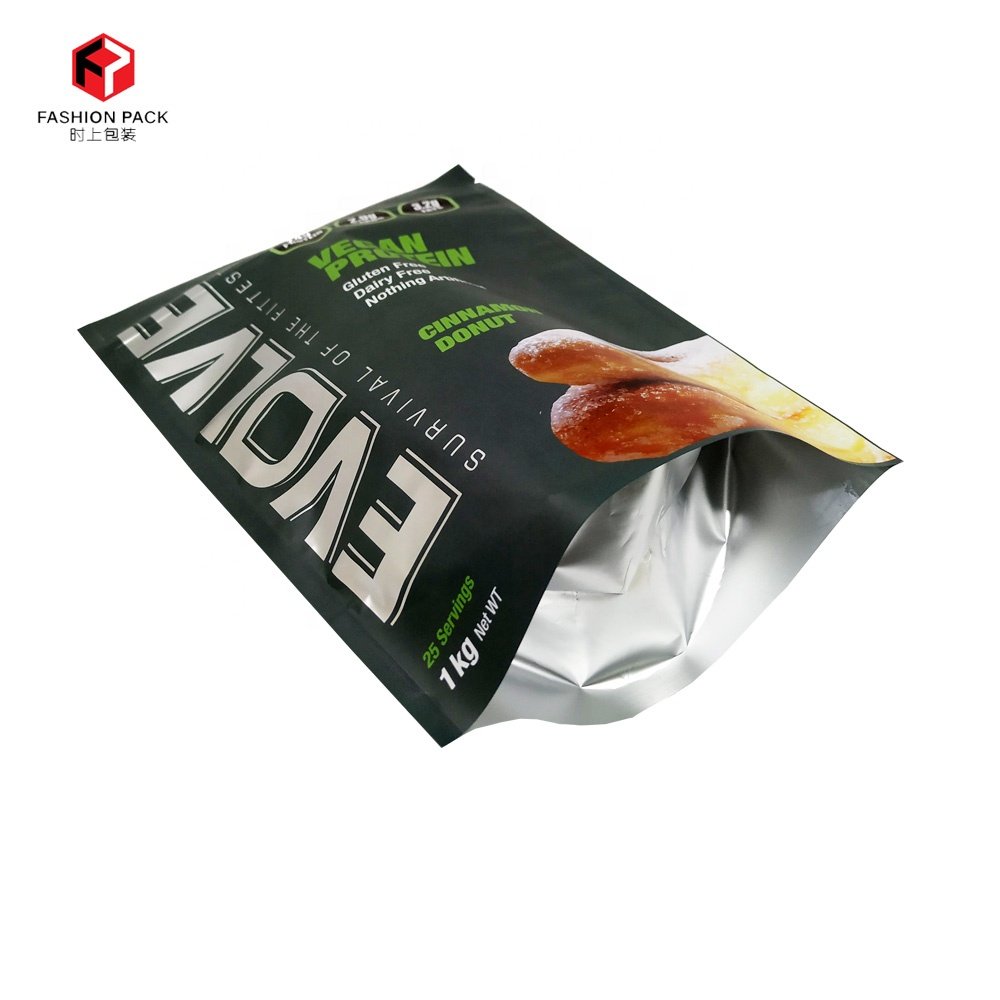 Custom printed matte white mylar ziplock bag smell proof organic food product package stand up pouch