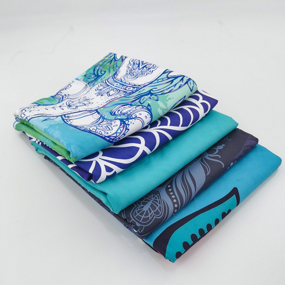 light weight sweat absorbent silicon pattern backing rpet suede non slip hot yoga mat towel with custom logo
