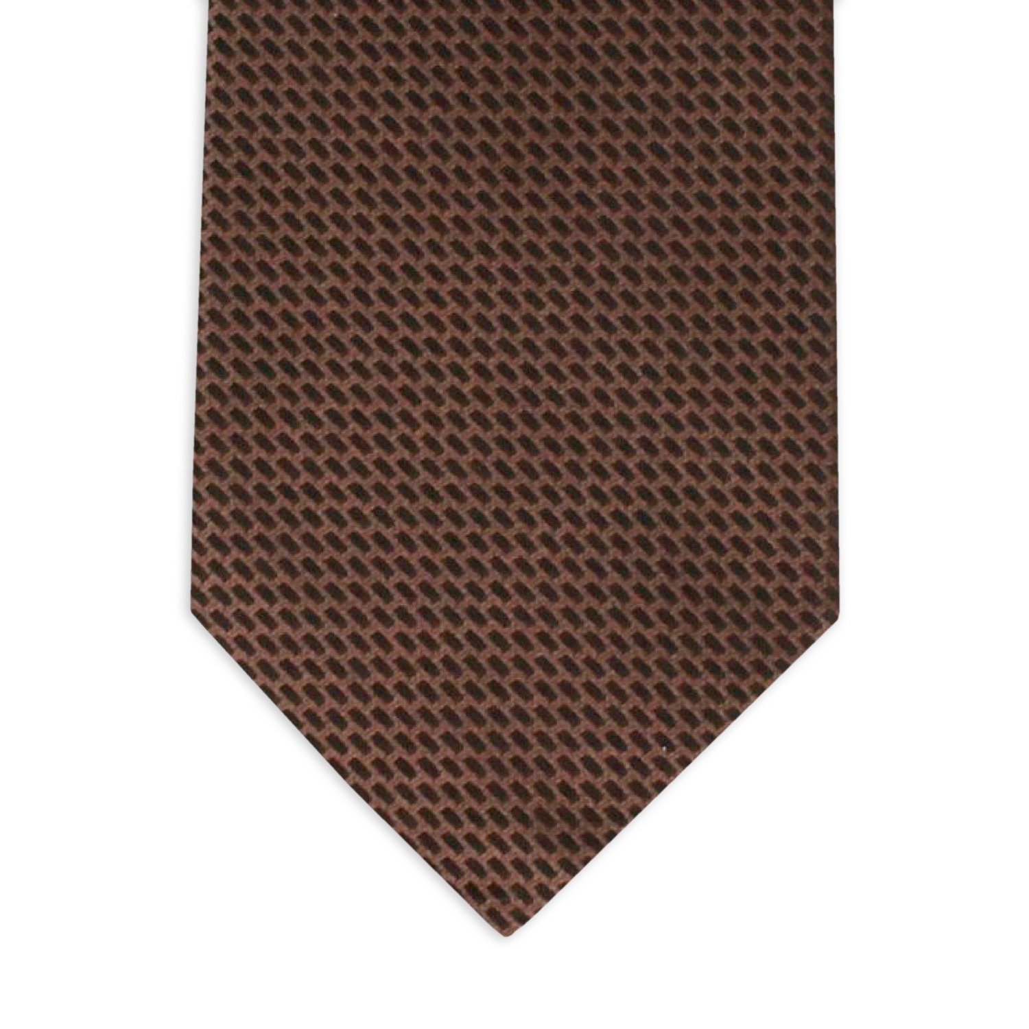 Italian Handmade Business Neck Tie Roma Brown Seven-Fold Jacquard Design Silk Tie Show Your Distinctive Style