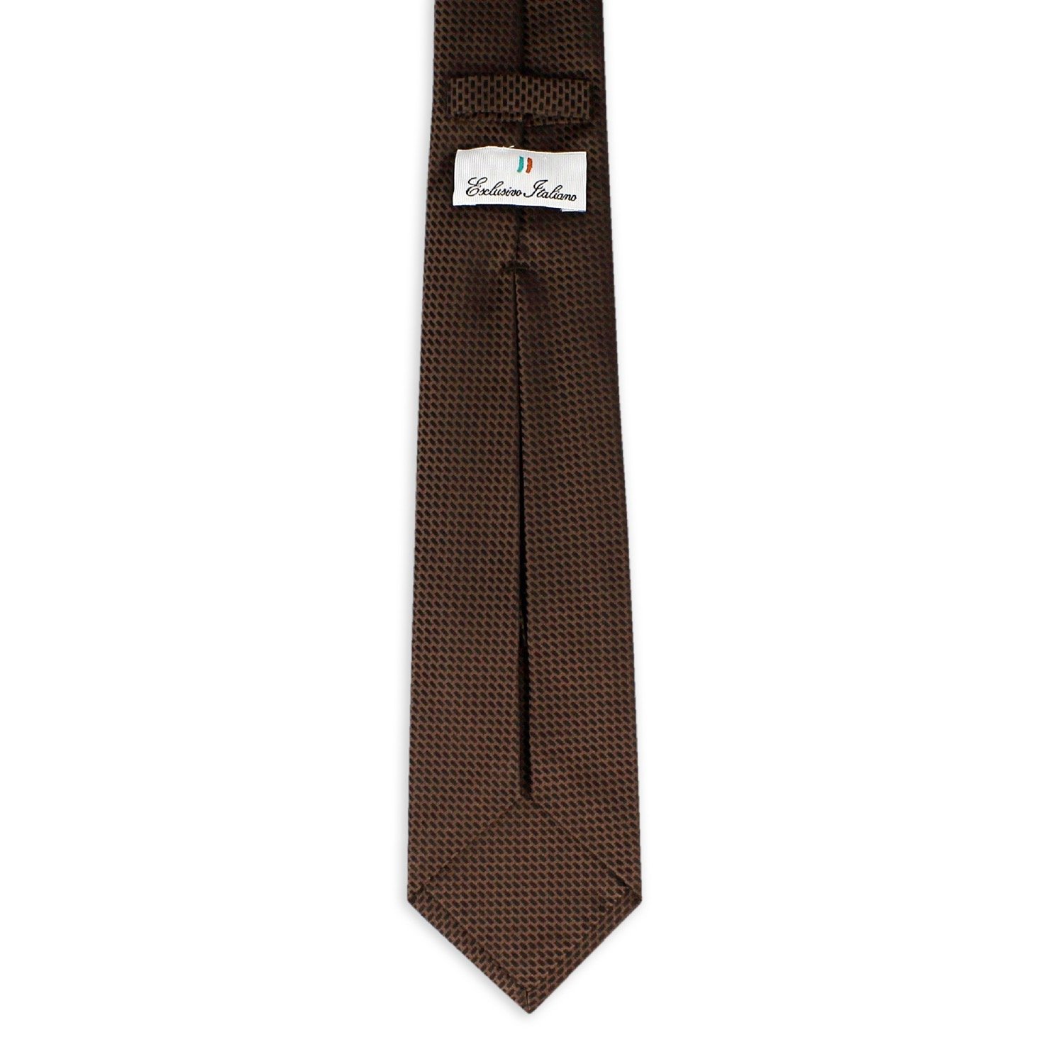 Italian Handmade Business Neck Tie Roma Brown Seven-Fold Jacquard Design Silk Tie Show Your Distinctive Style