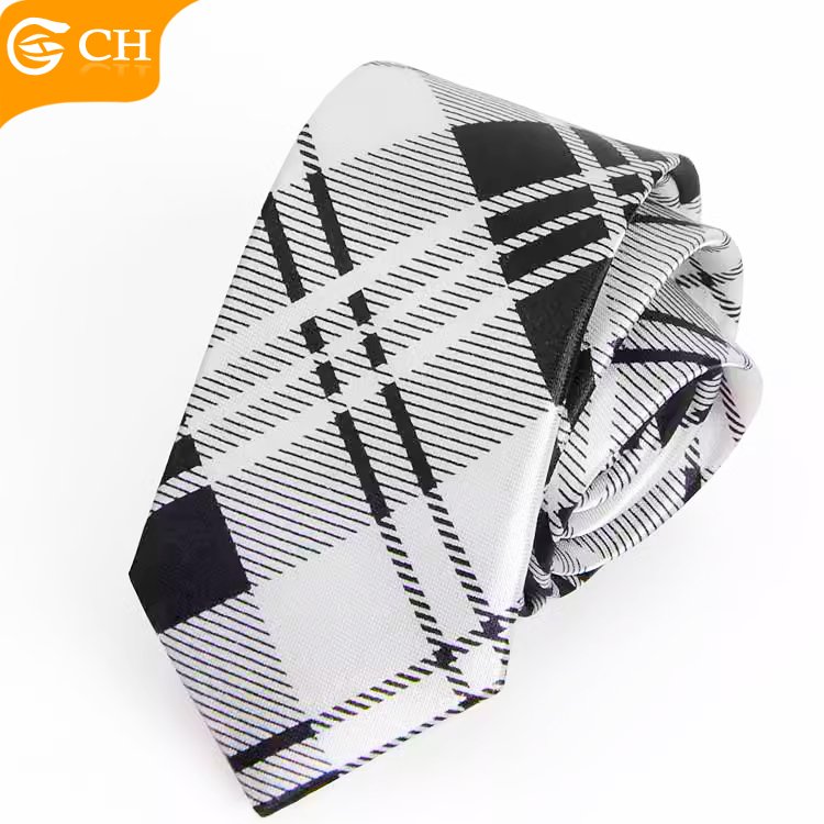 OEM Chinese Import Brand Latest Designer Uniform Neckties Casual Chic Custom Woven Striped Polyester Gift Set Tie