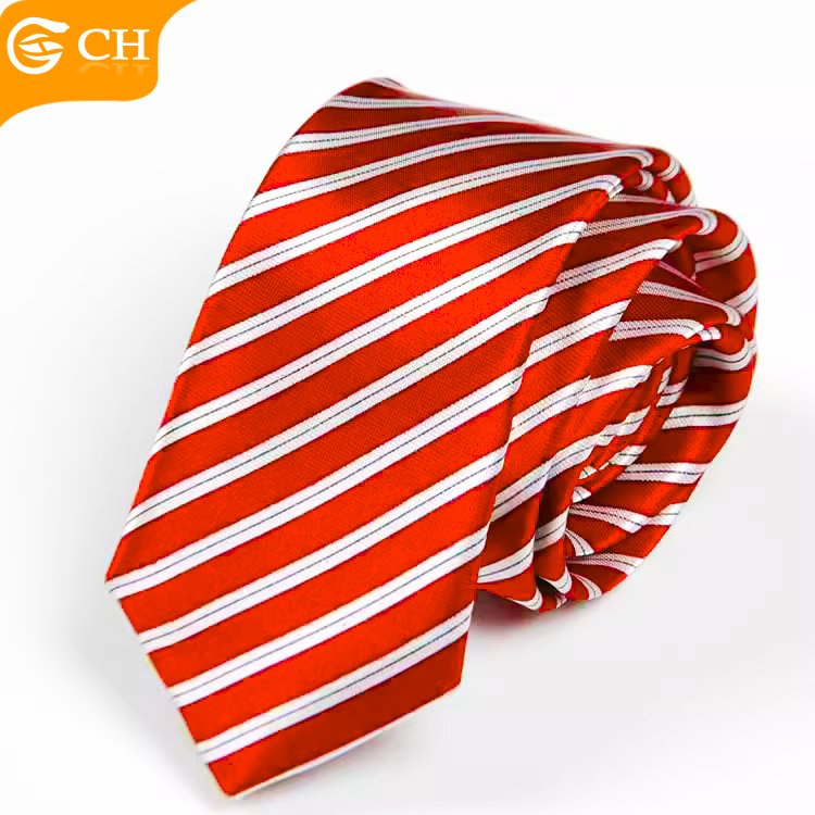 OEM Chinese Import Brand Latest Designer Uniform Neckties Casual Chic Custom Woven Striped Polyester Gift Set Tie