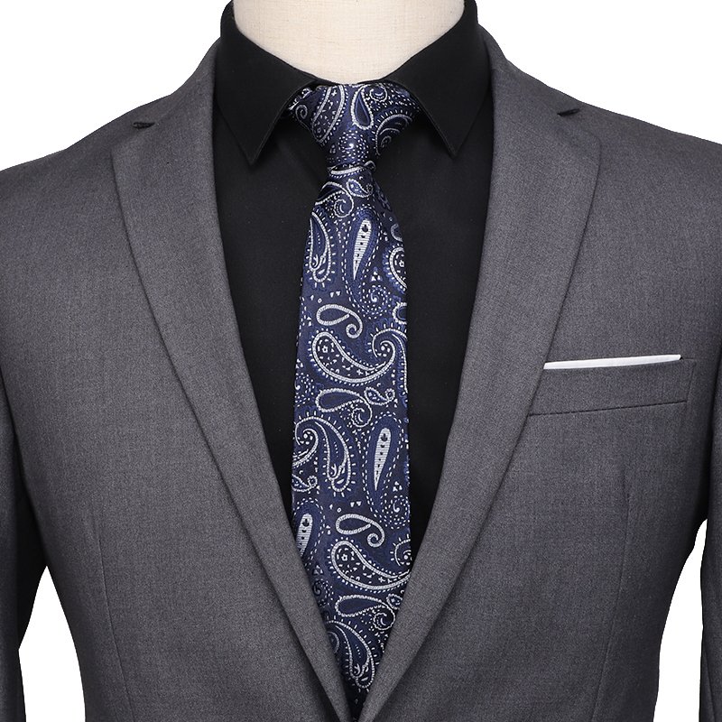 New Product Flower Printing Woven Ties 7cm Business Wedding Polyester Neckties