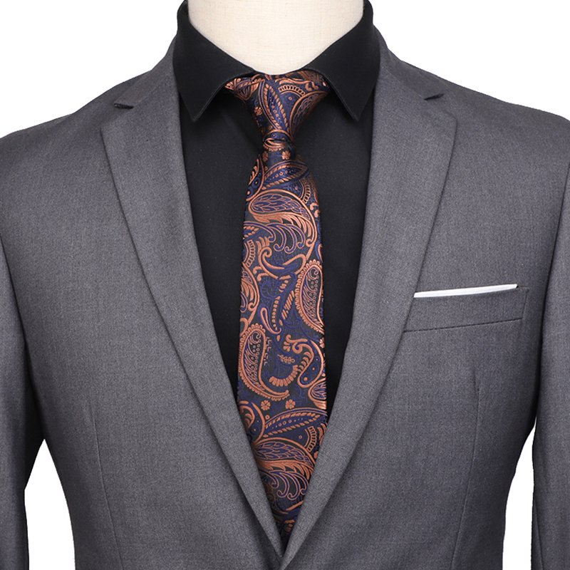 New Product Flower Printing Woven Ties 7cm Business Wedding Polyester Neckties