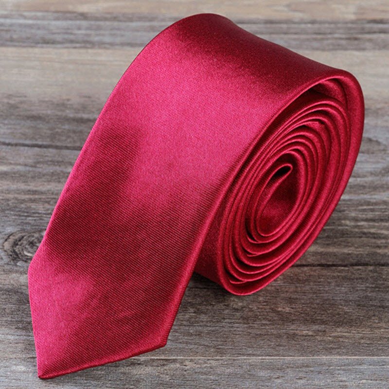 5cm Satin Ties For Men Women Plain Narrow Ties Popular Shiny Tie