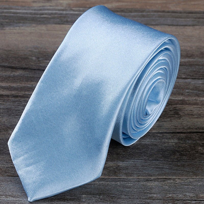 5cm Satin Ties For Men Women Plain Narrow Ties Popular Shiny Tie