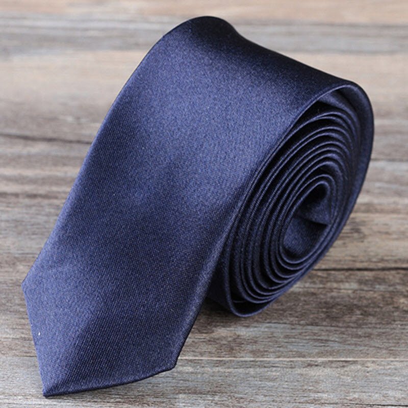 5cm Satin Ties For Men Women Plain Narrow Ties Popular Shiny Tie