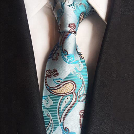China Manufacturer Necktie Men Polyester Paisley Floral Polyester Ties