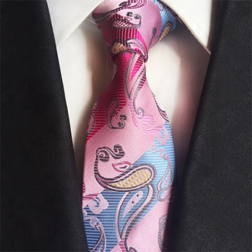 China Manufacturer Necktie Men Polyester Paisley Floral Polyester Ties