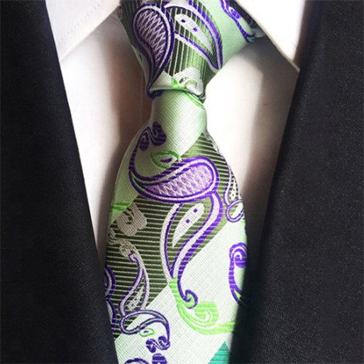 China Manufacturer Necktie Men Polyester Paisley Floral Polyester Ties