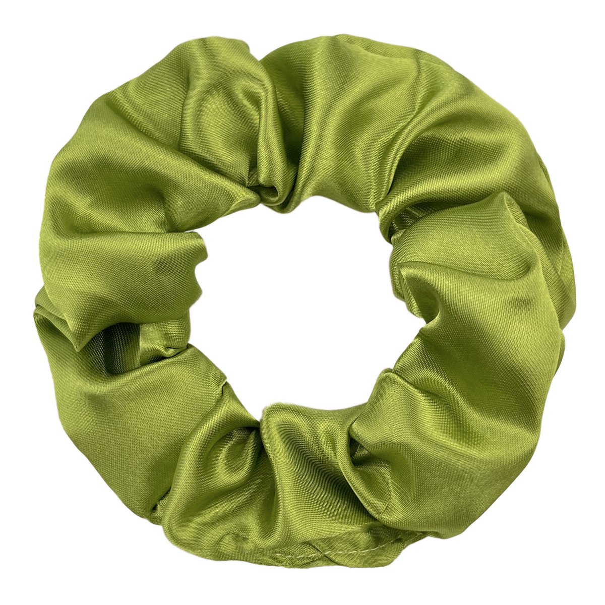 Custom Solid color crystal satin hair bands silk hair tie rope fashion simple ladies scrunchies hair accessories