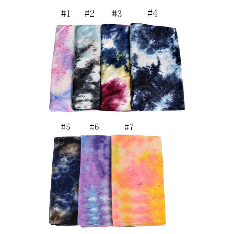 New style Latest Stylish Islamic Muslim Women Lady Scarves custom modal jersey tie dye stretch hijab scarf