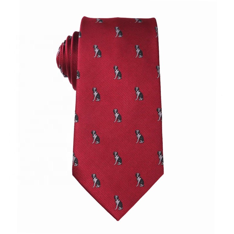 Logo Tie, Custom New Hot Cute Cartoon Animal 7.5cm Polyester Necktie, Classic Navy Blue Red Black School Tie, Custom Ties