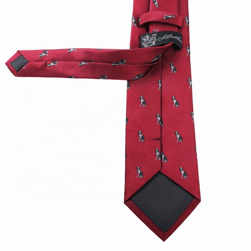 Logo Tie, Custom New Hot Cute Cartoon Animal 7.5cm Polyester Necktie, Classic Navy Blue Red Black School Tie, Custom Ties