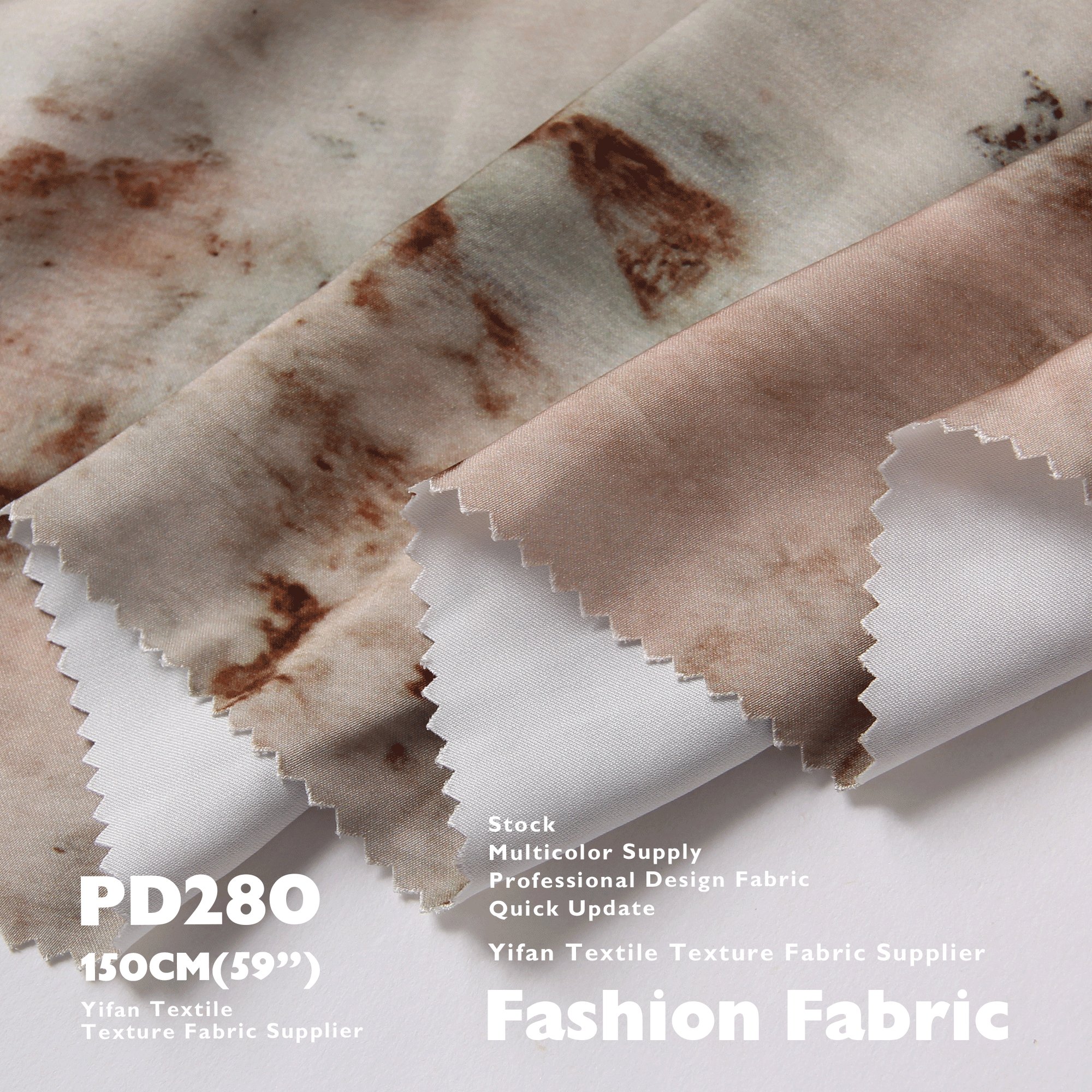 Designed Grass Tie-Dyed Smooth Satin Printed Fabric For Clothing Pillows Cushions And Bags