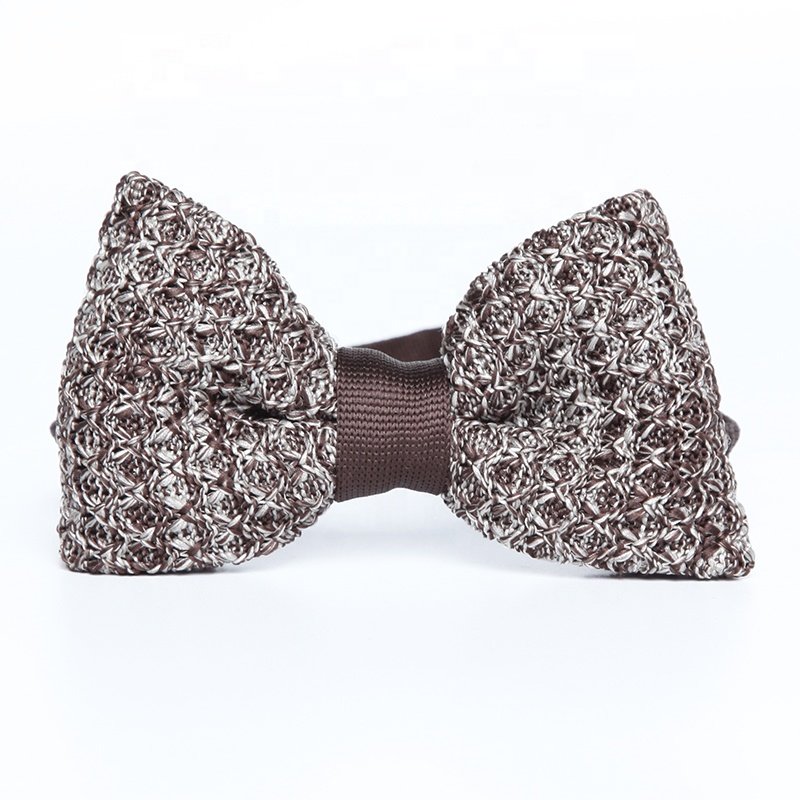 New design luxury wedding super quality adult nice colorful brown gold turquoise pre-tied knitted knit mens bow ties for men