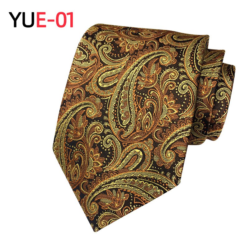 Men's Tie 8cm Blue Necktie Green Orange Color Plaid Floral Neck Tie for Men