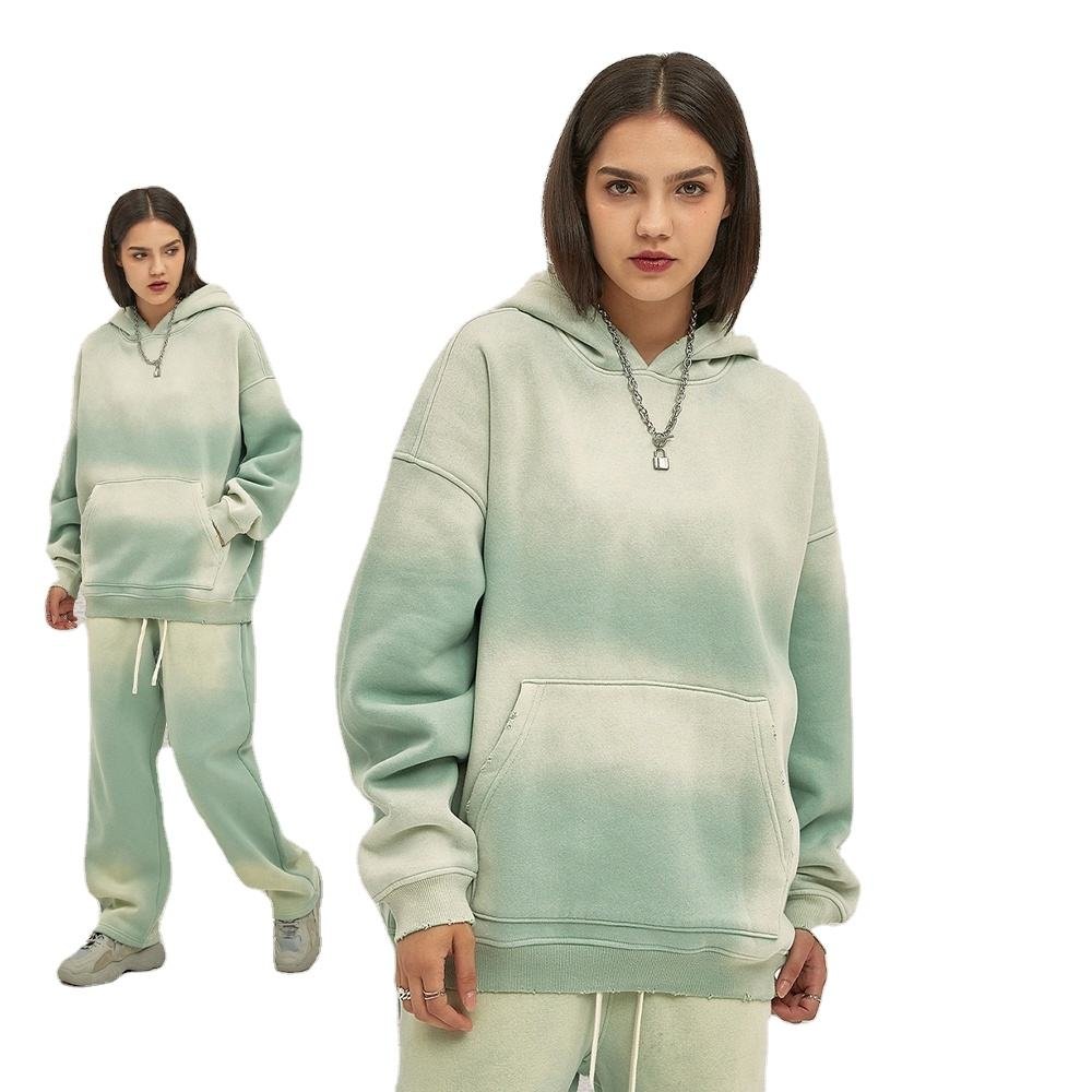 Wholesale High Quality Custom Logo Tie Dye 360 GSM Heavyweight Oversized Wash Fleece Pullover Hoodies
