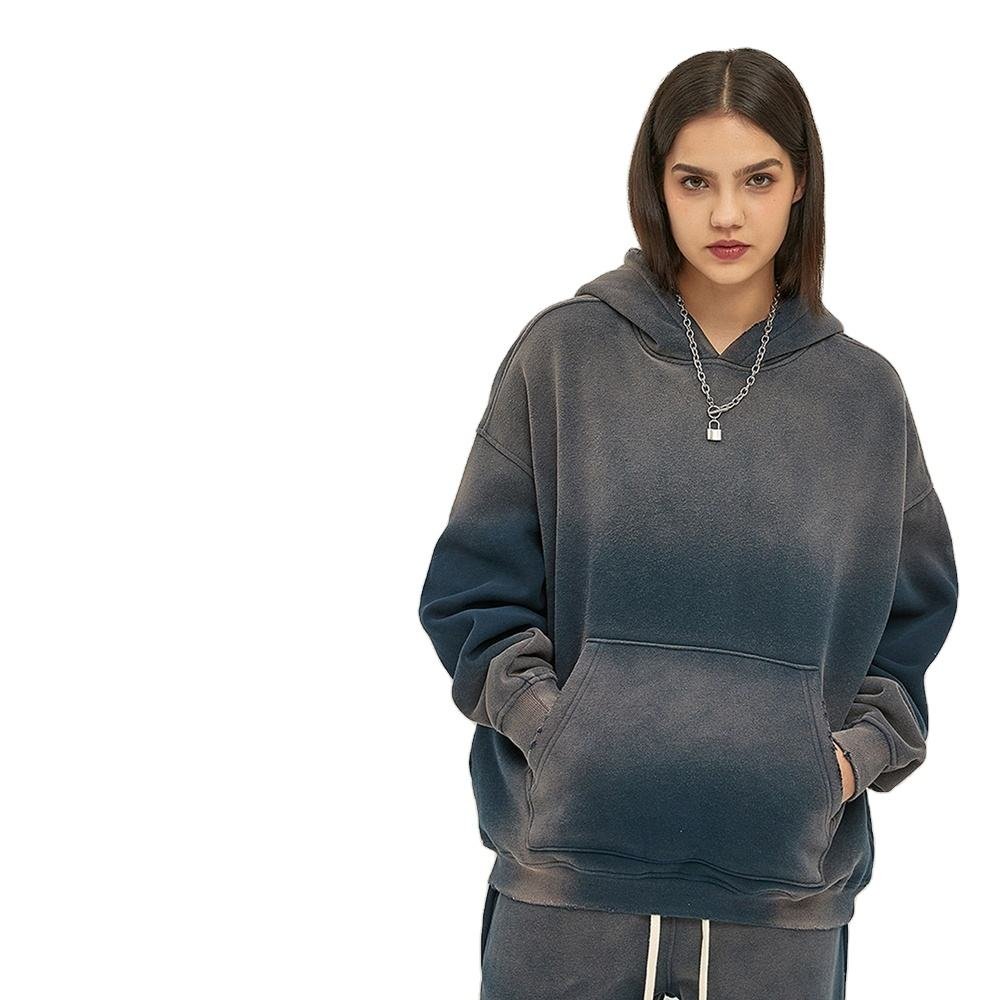 Wholesale High Quality Custom Logo Tie Dye 360 GSM Heavyweight Oversized Wash Fleece Pullover Hoodies