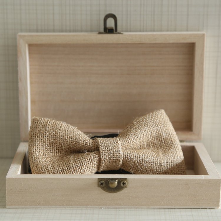 Fashion handmade bow ties for gentleman wedding straw bow tie with leather suspenders