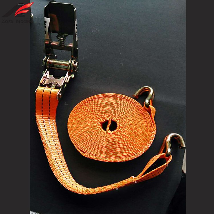 hot sale Heavy Duty 2.5t 5t cargo lashing rachet tie down strap for car transportation