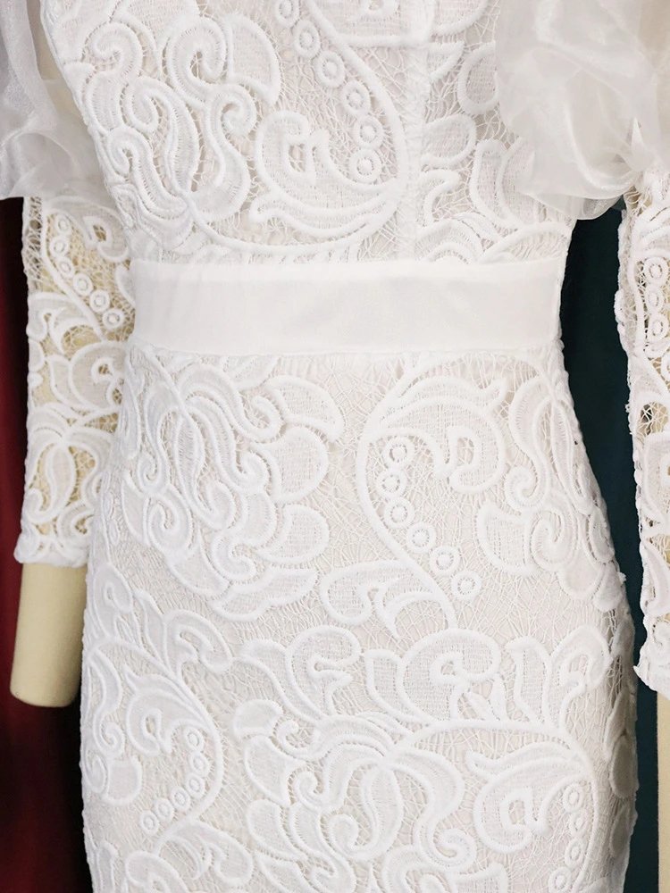 Elegant African Lace Dresses for Women Plus Size Bodycon Sexy Maxi Dress Dashiki Ankara Wedding Party Gown Outfits 2023 New Robe
