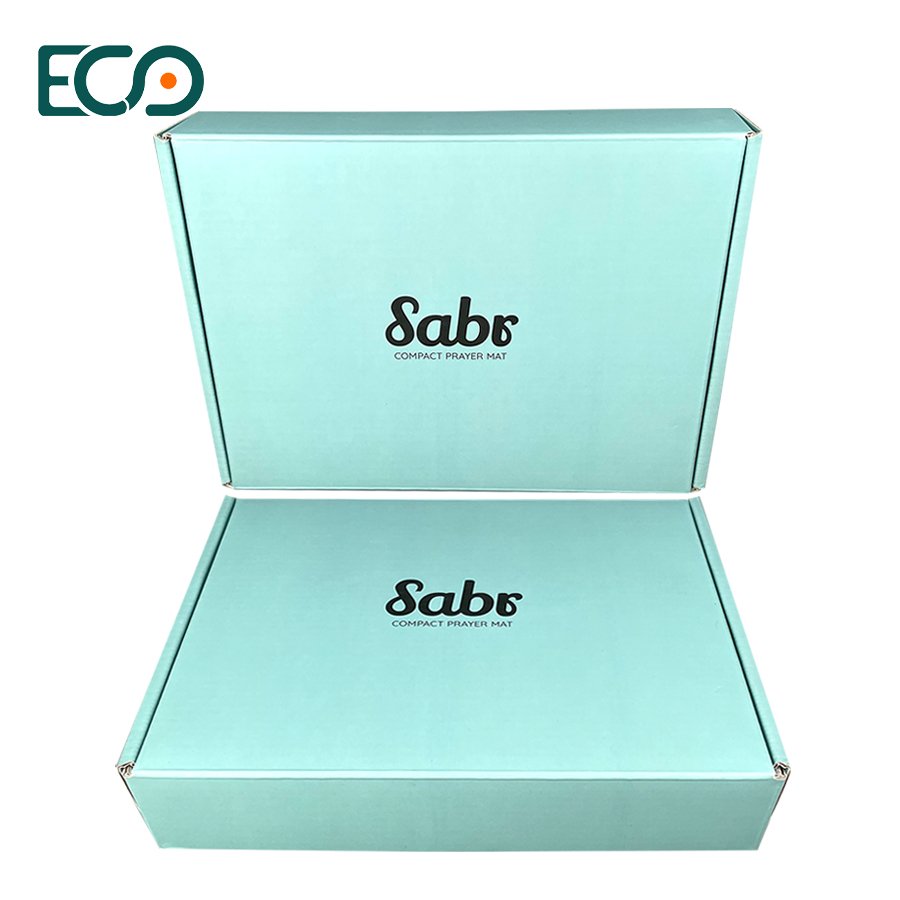 Wholesale Mint Green Recyclable Beauty Products Corrugated Board Cmyk Printed Mailer Box For Clothing