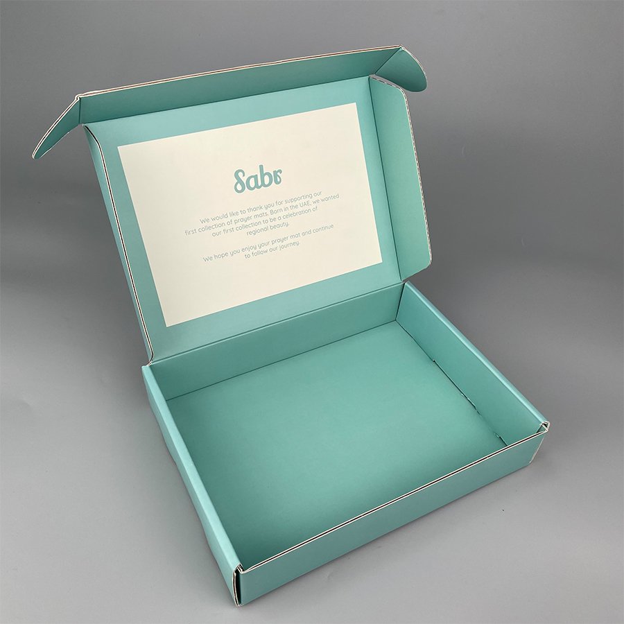 Wholesale Mint Green Recyclable Beauty Products Corrugated Board Cmyk Printed Mailer Box For Clothing