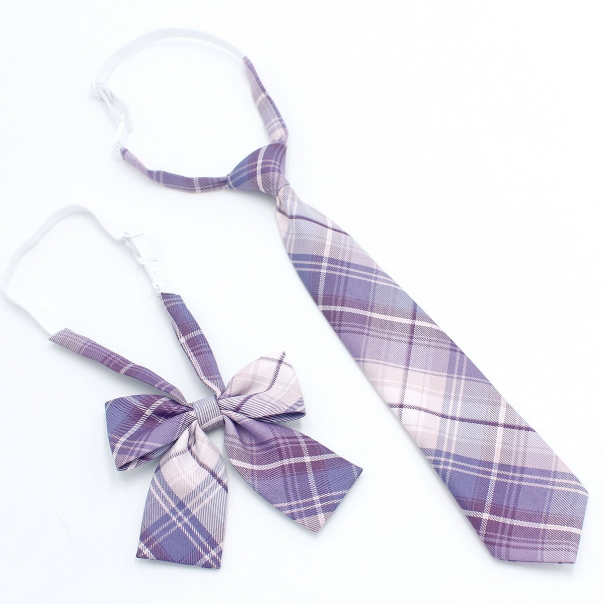Students JK Polyester Check Neckties School Uniform Jacquard Skinny Slim Bow Tie Strips Children Mardas Neck Ties