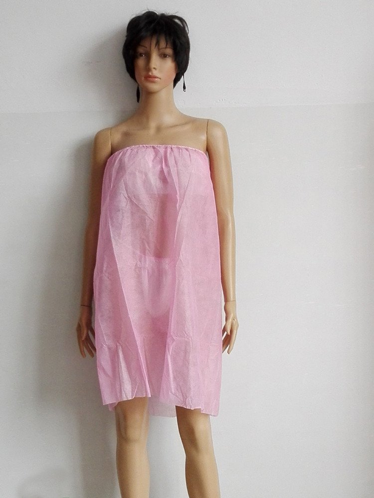 Professional Manufacturer White Disposable Paper Massage Suits Salon Gown Bathrobe for Beauty Center