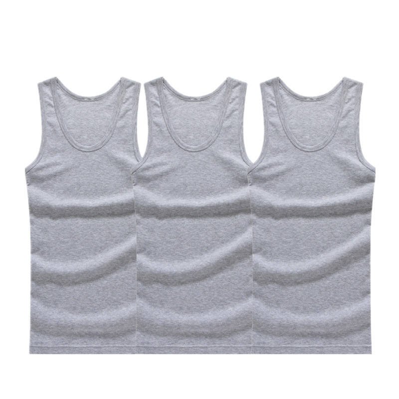 2023 Warehouse high quality 100% cotton plain men's tank top for custom logo