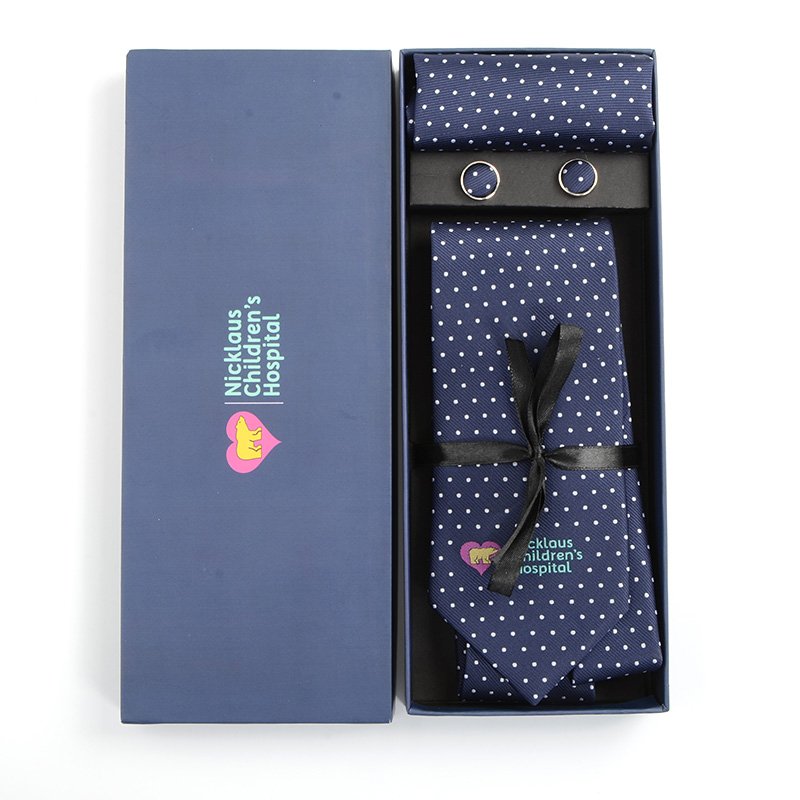 Hamocigia Wholesale Custom Men's Silk Jacquard Woven Neck Tie And Hanky Cufflink Tie Set