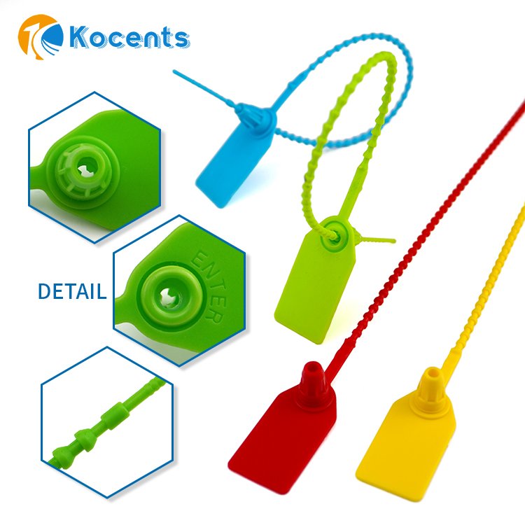 PTS-009 Customizable Printed Text Logo Stretchable Plastic Seal
