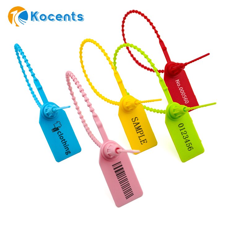 PTS-009 Customizable Printed Text Logo Stretchable Plastic Seal